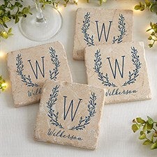 Personalized Stone Coasters - Floral Farmhouse - 20405