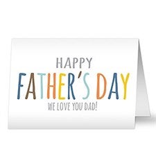 Personalized Father's Day Card - Colorful Letters - 20441