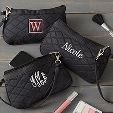 Personalized Embroidered Quilted Wristlet - 20548