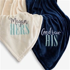 Personalized Fleece Blankets - His & Hers - 20608