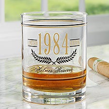 Aged To Perfection Personalized Birthday Whiskey Glass - 21155