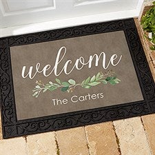Personalized Doormats - Greenery Welcome - 21165