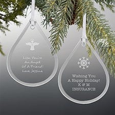 Create Your Own Personalized Teardrop Glass Ornaments - 21670