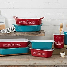 Made With Love Personalized Ceramic Bakeware - 21956