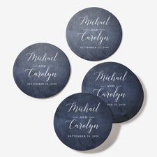 Personalized Wedding Coasters - Moody Chic - 22021
