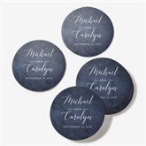 Personalized Wedding Coasters - Moody Chic - 22021