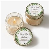 Personalized Laurels of Love Mason Jar Candle Favors - 22049