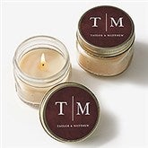 Personalized Mason Jar Candle Wedding Favors - Dark & Moody - 22050