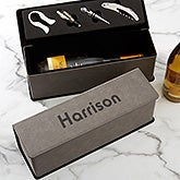 Name & Monogram Wine Bottle & Accessory Box - 22390
