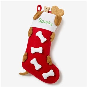 Love Them Bones Embroidered Dog Stocking - 11090