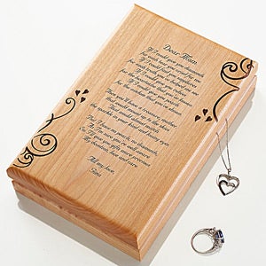 A Poem For Her Engraved Jewelry Box - 11355