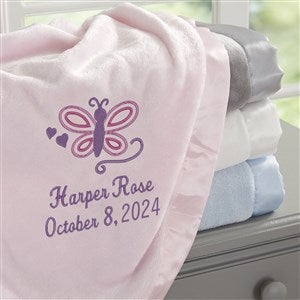 Personalized Girls Pink Baby Blankets - Baby Love - 12027