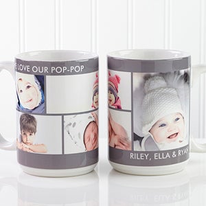 5 Photo Collage Large Personalized Photo Coffee Mugs - Picture Perfect - 12730-L5