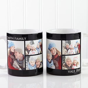 Personalized Photo Coffee Mugs - Picture Perfect 6 Photo Collage - 12730-S6