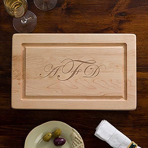 Engraved Monogram Cutting Boards - 13" Maple - 13071D-NH-R
