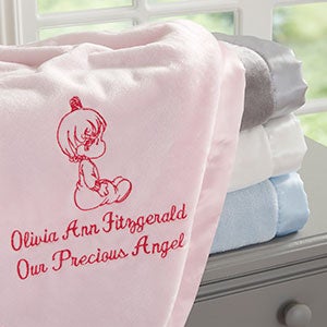 Precious Moments® Personalized Embroidered Blanket - 13692