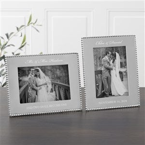 Mariposa® String of Pearls Personalized Wedding Photo Frame-5x7 - 13944