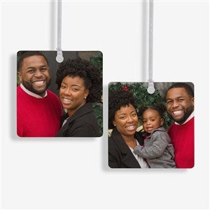 Picture Perfect Personalized Square Photo Ornament- 2.75