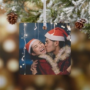 Picture Perfect Personalized Square Photo Ornament- 2.75