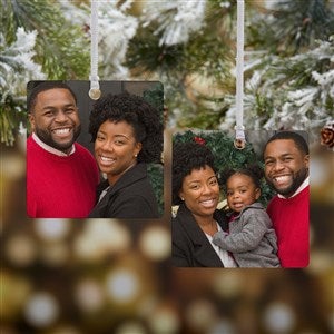Picture Perfect Personalized Square Photo Ornament- 2.75