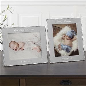 Mariposa® String of Pearls Personalized Baby Photo Frame-8x10 - 14788-8x10