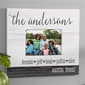 Family Love Personalized Rustic 5x7 Wall Frame - Horizontal - 14922-WH