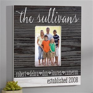 Family Love Personalized Rustic 5x7 Wall Frame - Vertical - 14922-WV