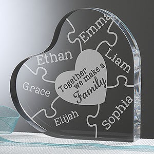 Together We Make A Family Personalized Heart Puzzle Keepsake - 15371