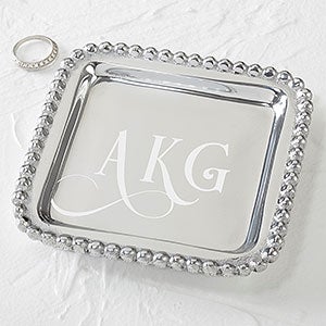Mariposa® String of Pearls Personalized Jewelry Monogram Tray - 15860