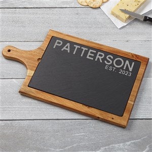 Rustic Family Personalized Slate & Wood Paddle - 15944