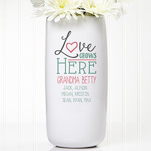 Love Grows Here Personalized Ceramic Vase - 15977
