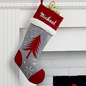 Tree Wintertime Wishes Personalized Christmas Stocking - 16280-T