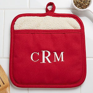 Personalized Monogram Pot Holder Hot Pad Mitt - 16436-M