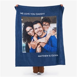 thumbnail image 2 of Personalised Family Photo Fleece Throw Blanket - Pink Checked - 8 Photos - 58" X 58" 2 of 2