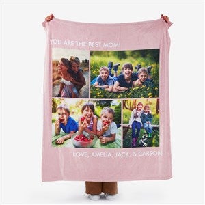 Picture Perfect Personalized Fleece Photo Blankets - 4 Photos - 16486-4