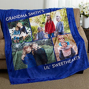 Picture Perfect Personalized Fleece Photo Blankets - 4 Photos - 16486-4