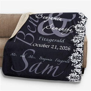 The Wedding Couple Personalized 60x80 Sherpa Blanket - 16490-SL