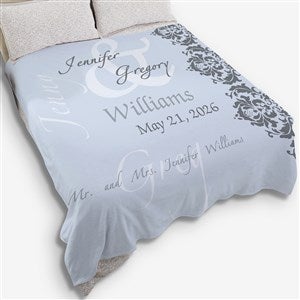 The Wedding Couple Personalized 90x90 Plush Queen Fleece Blanket - 16490-QU