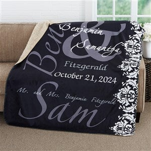 The Wedding Couple Personalized 60x80 Sherpa Blanket - 16490-SL