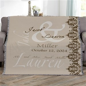 The Wedding Couple Personalized 56x60 Woven Throw - 16490-A