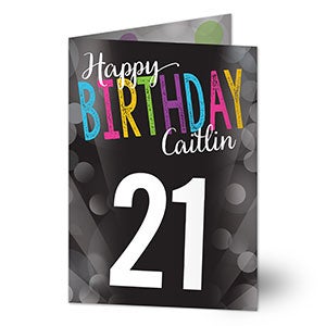 Bold Birthday Personalized Greeting Card - 16570