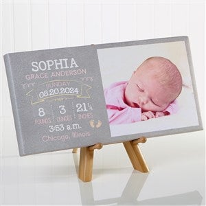 I Am Special Birth Info Personalized Photo Canvas Print- 5½