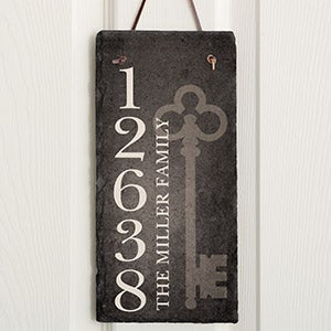 House Key Personalized Address Slate Plaque - 16638