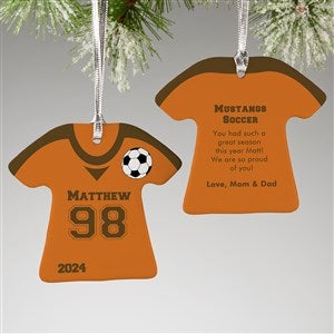 2-Sided Soccer Sports Jersey Personalized T-Shirt Ornament - 16658-2