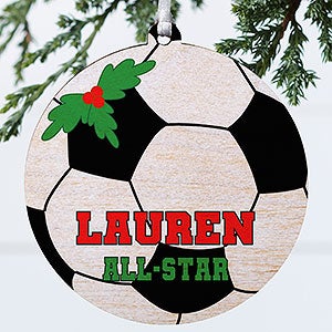 Soccer Personalized Photo Ornament-3.75