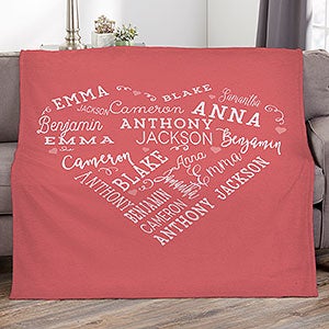 Close To Her Heart Personalized 60x80 Plush Fleece Blanket - 16802-L