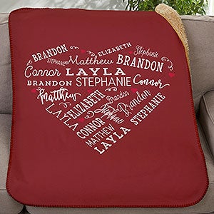 Close To Her Heart Personalized 30x40 Sherpa Blanket - 16802-SS