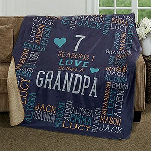 Reasons Why For Him Personalized 60x80 Sherpa Blanket - 16876-SL