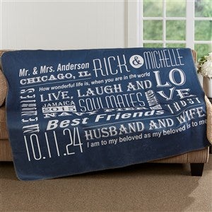 Our Life Together Personalized 60x80 Sherpa Blanket - 16882-SL