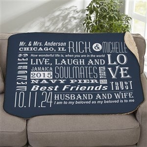 Our Life Together Personalized 30x40 Sherpa Blanket - 16882-SS